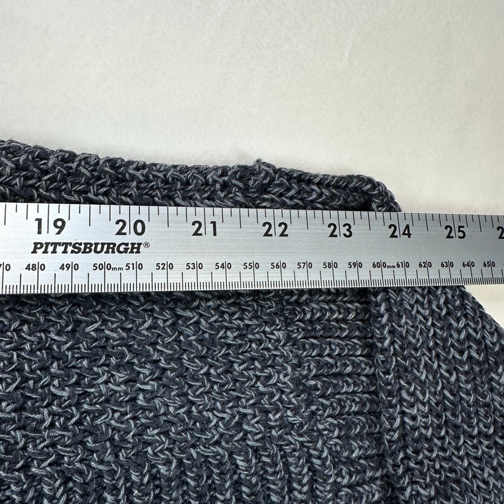 Club Room Mens 100% Cotton Shawl Collar Chunky Knit Sweater Small Dark Gray - Picture 11 of 16